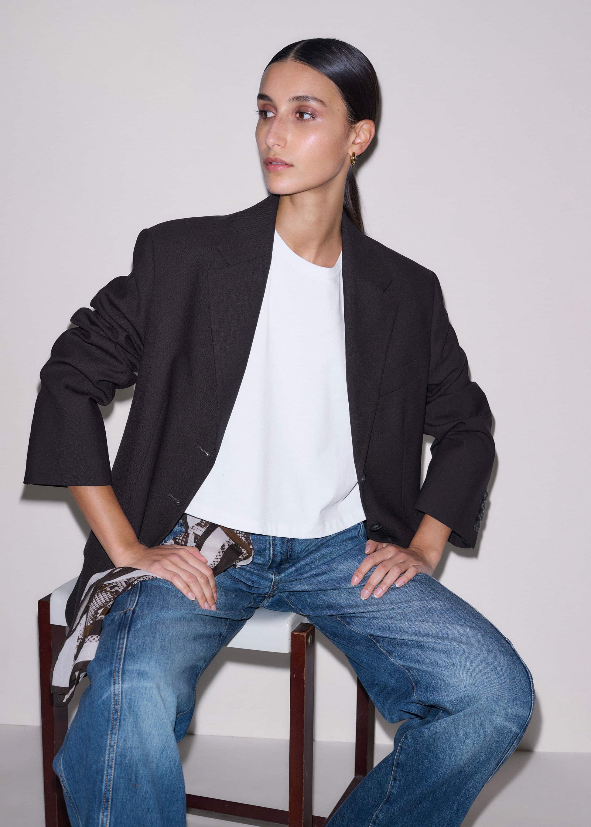 White Relaxed Cropped T-Shirt