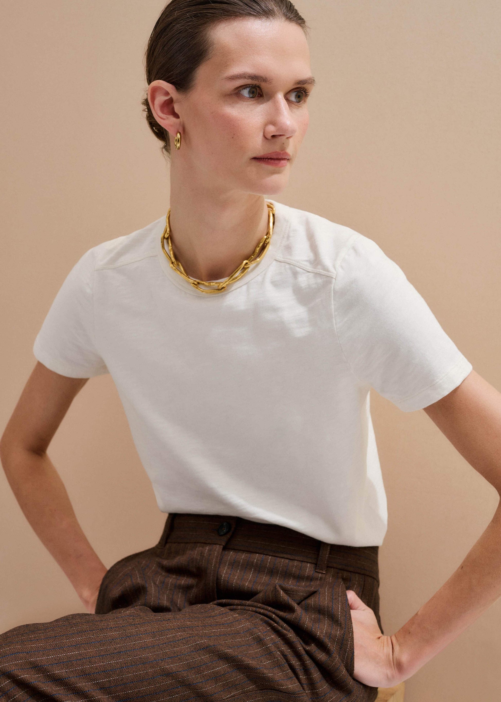 Cream Warm Touch Tee