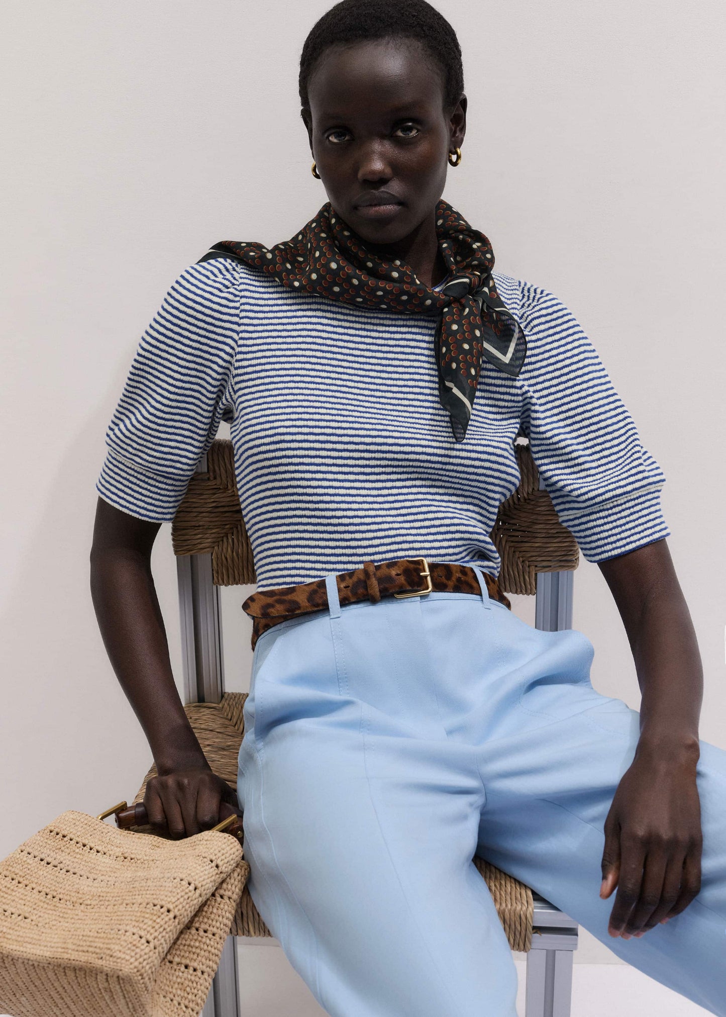 Blue Feminine Sleeve Tee