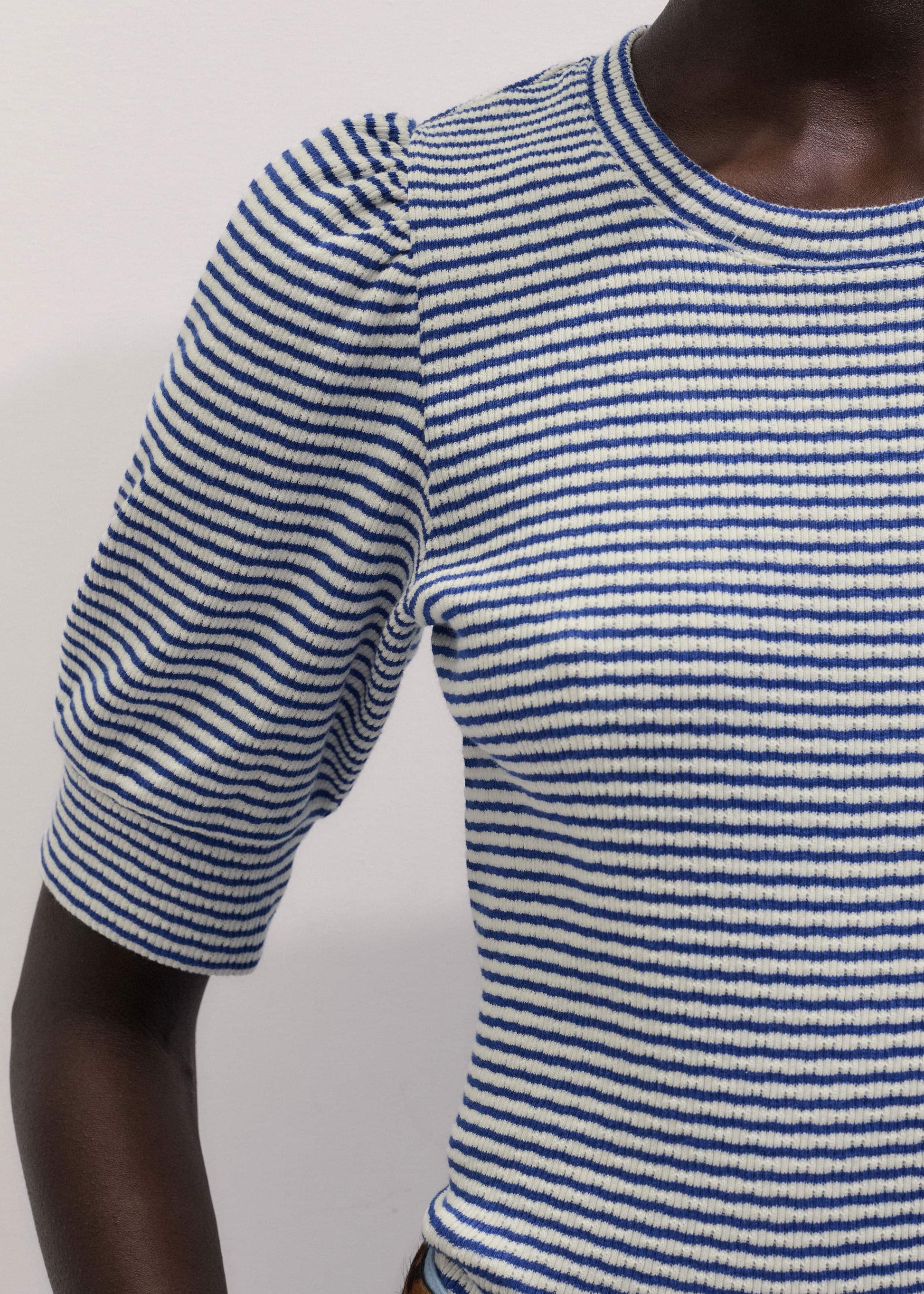 Blue Feminine Sleeve Tee