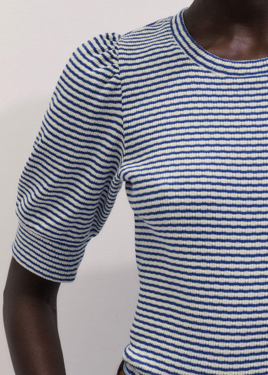 Blue Feminine Sleeve Tee