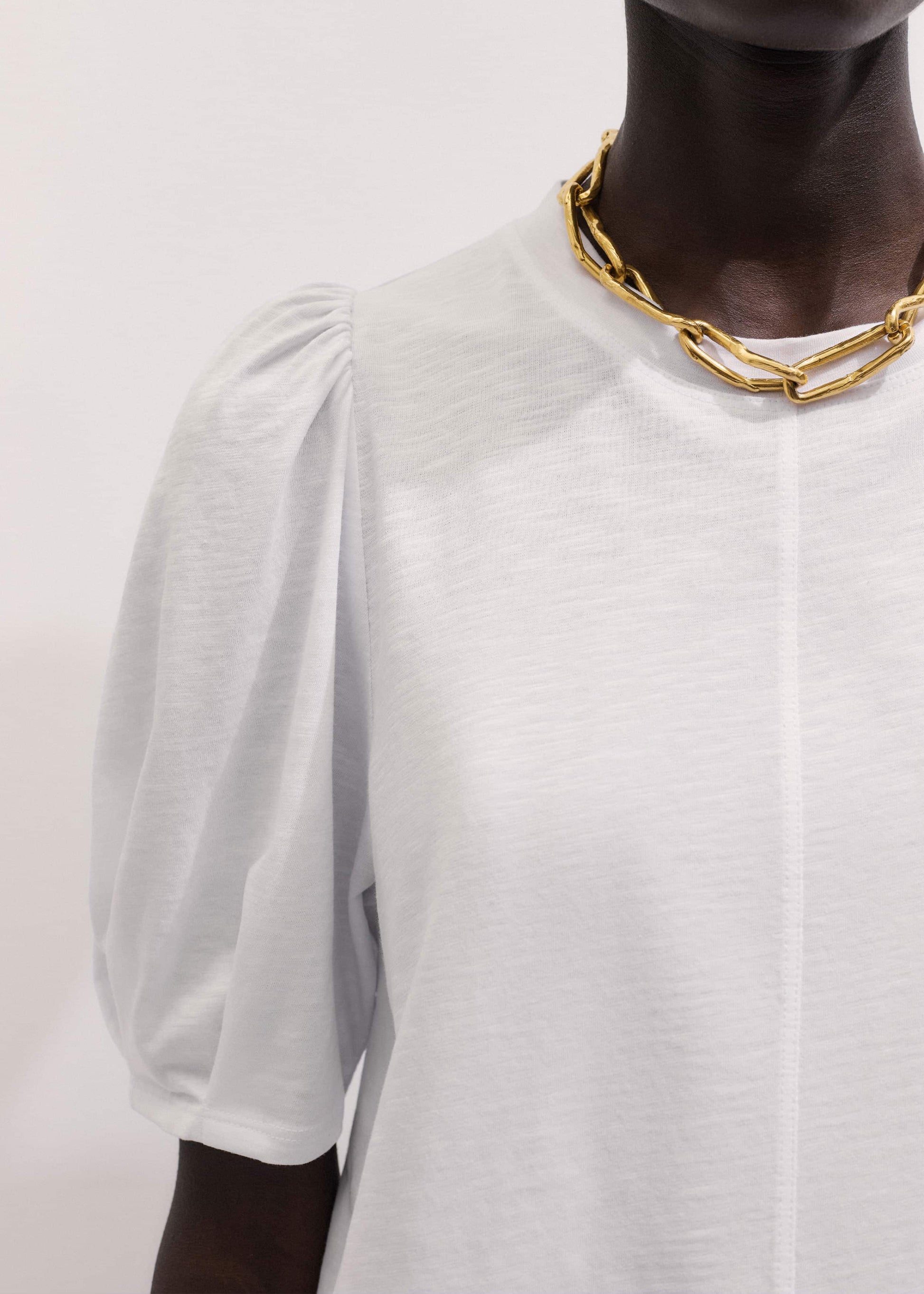 White Feminine Sleeve Swing Top
