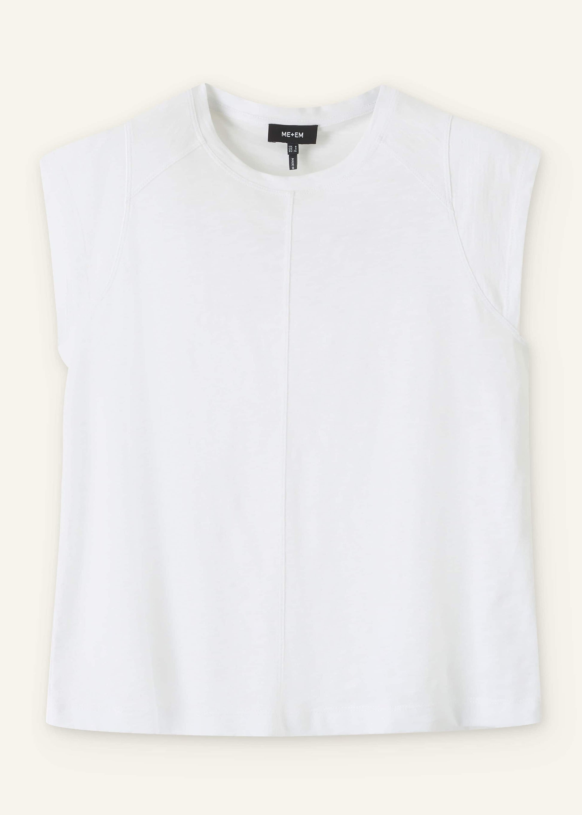White Cap Sleeve Crew Neck Swing Tee