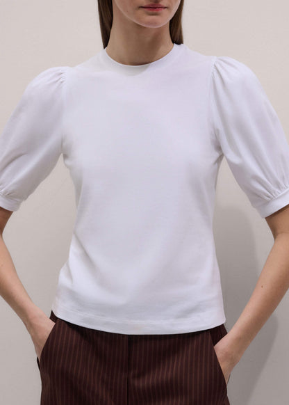 White Feminine Sleeve Tee