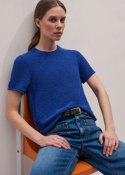 Blue Straight Knit Tee