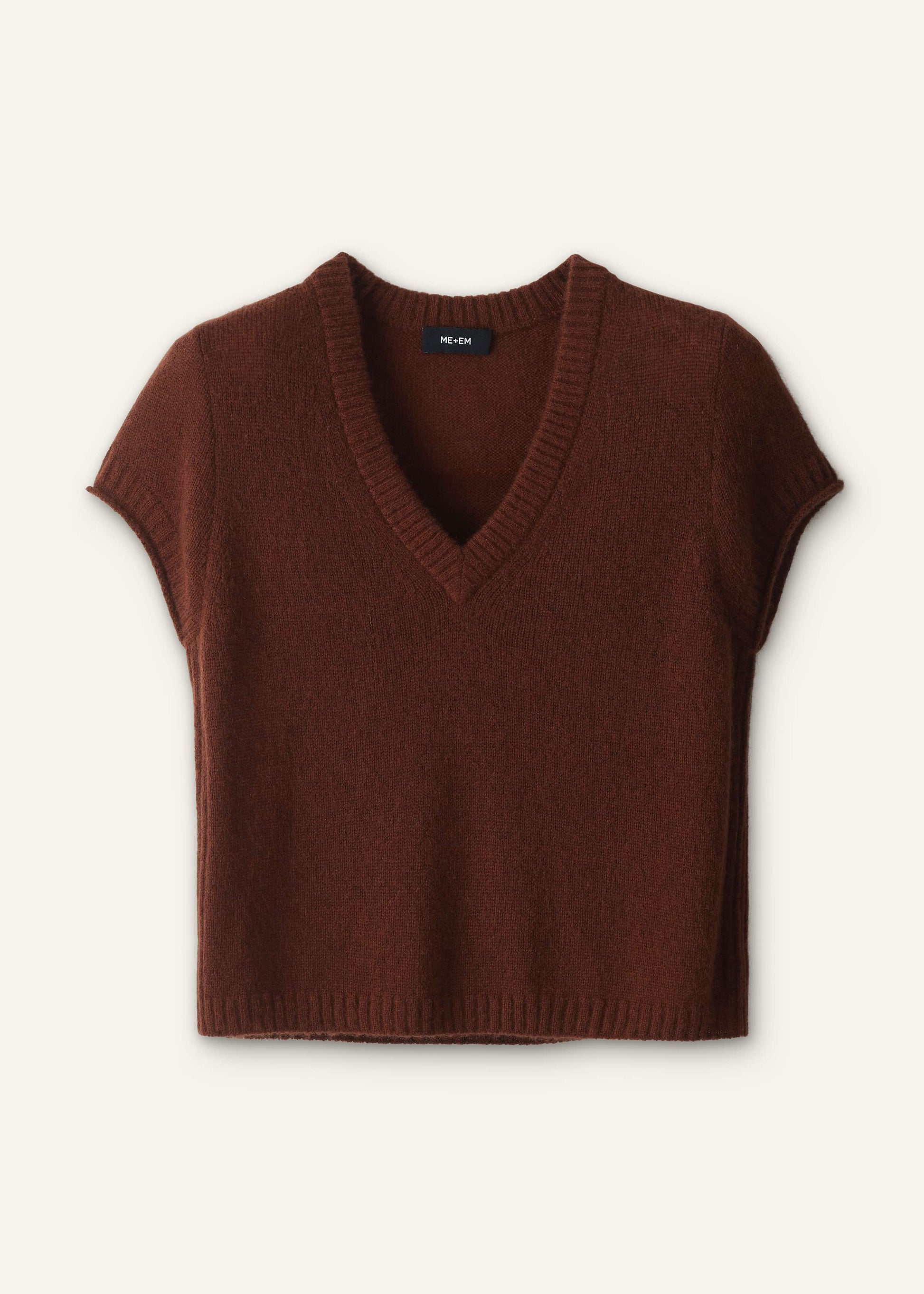 Cinnamon Brown V-Neck Baby Tee