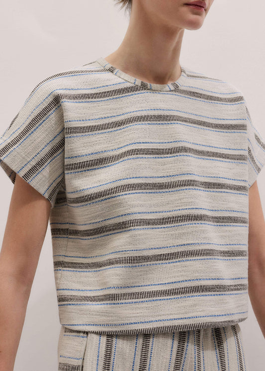 Cream Stripe Tee