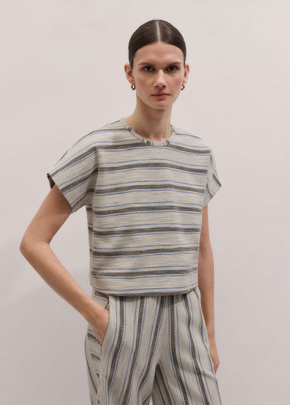 Cream Stripe Tee
