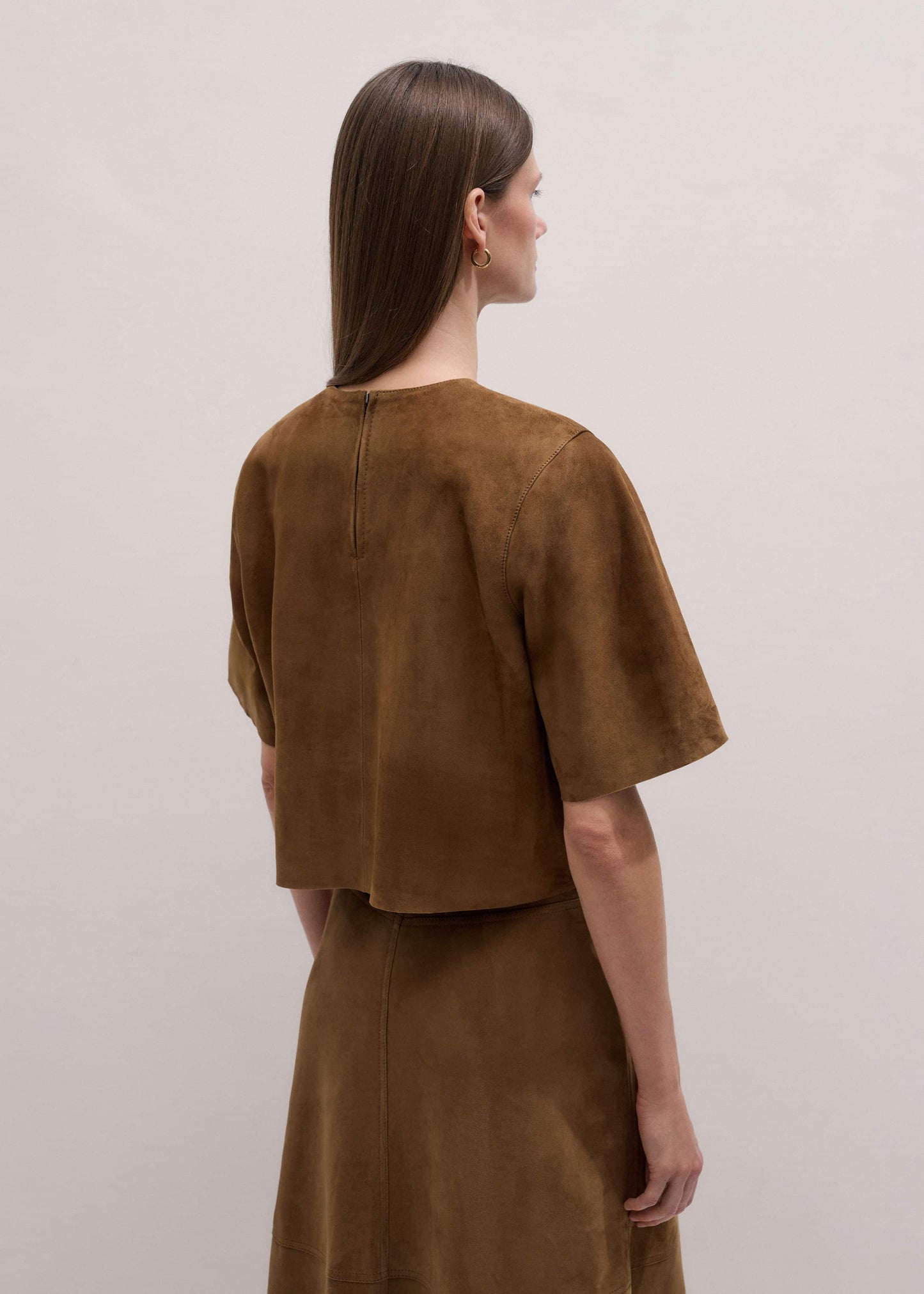 Brown Luxe Boxy T-Shirt