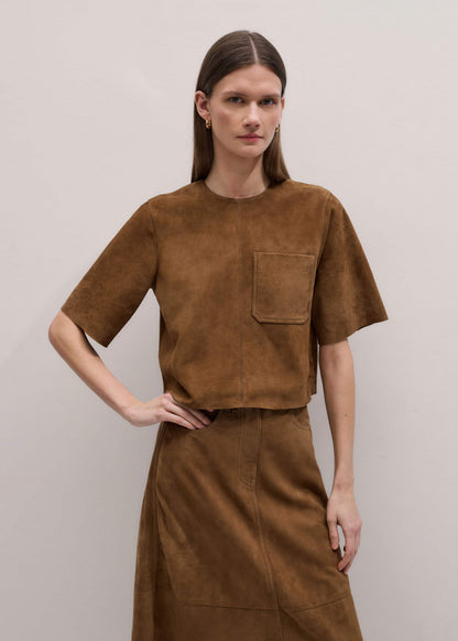 Brown Luxe Boxy T-Shirt