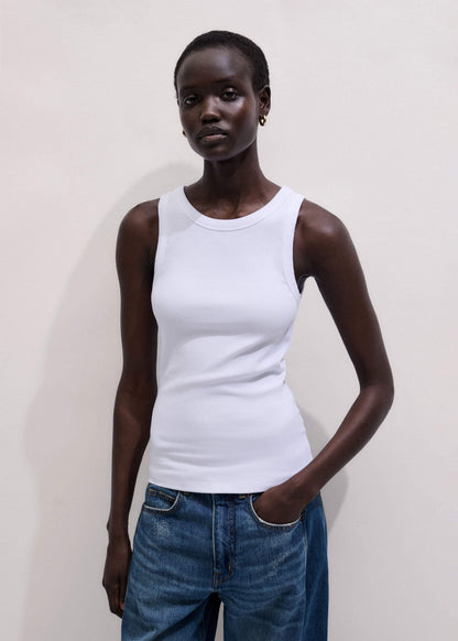 White Ultimate Crew Neck Tank