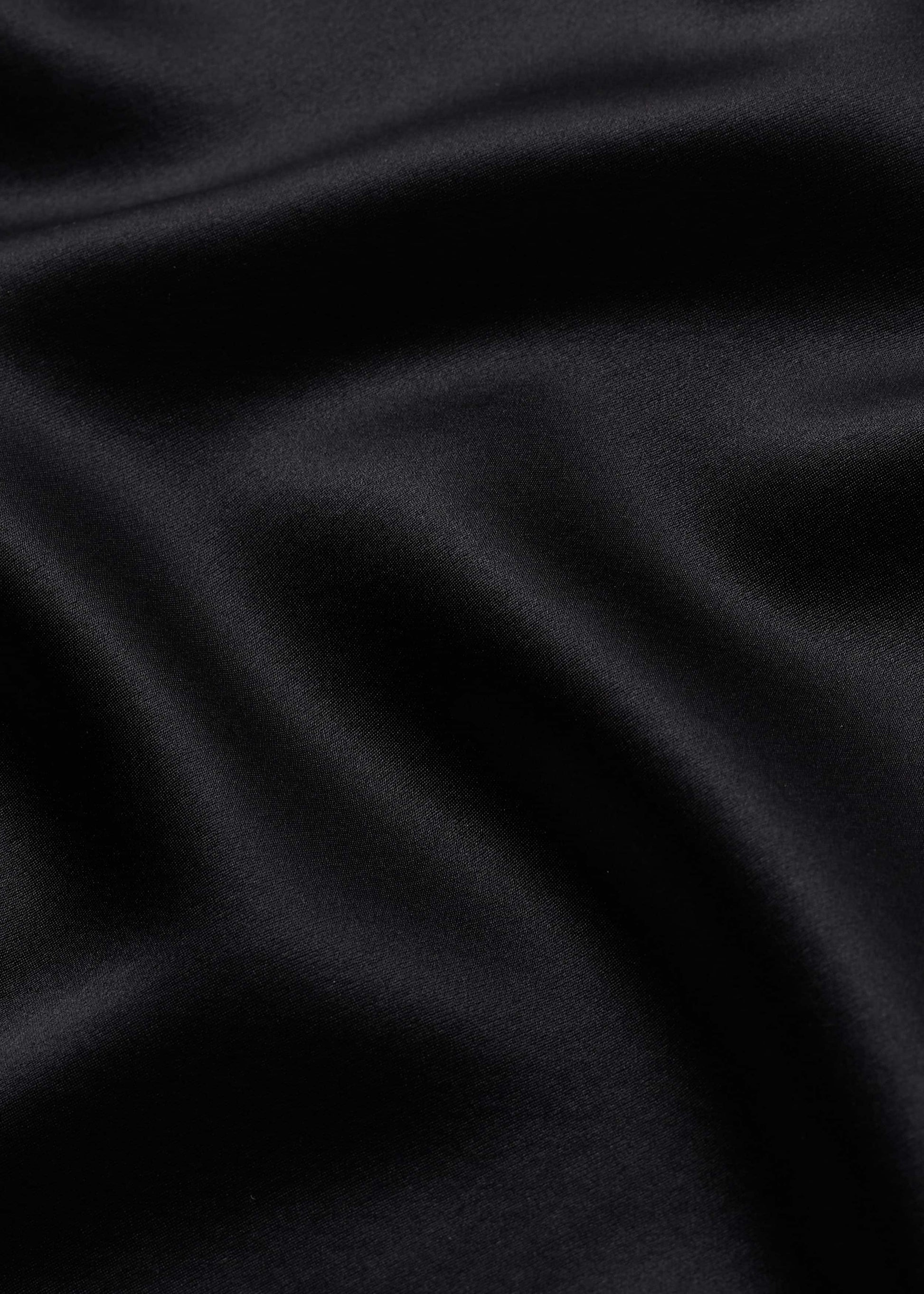 Black Silk Satin Evening Tank Top