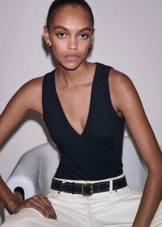 Black Ultimate V-Neck Vest