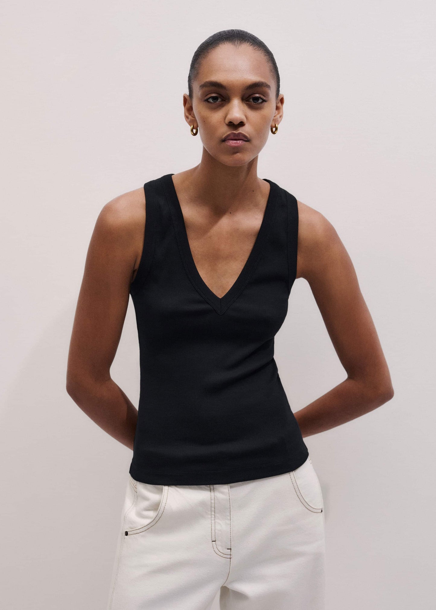 Black Ultimate V-Neck Vest