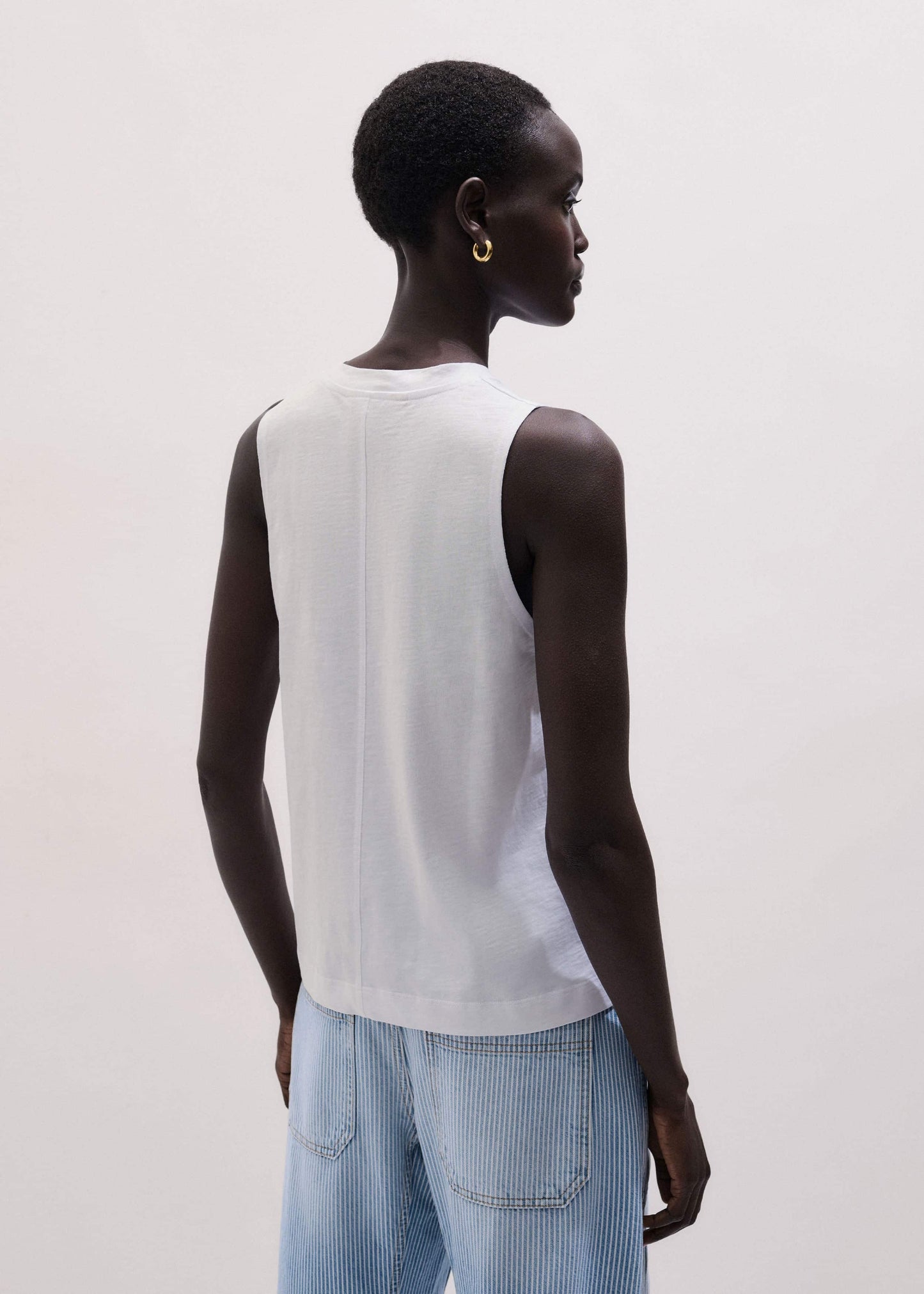 White Racerback Swing Top