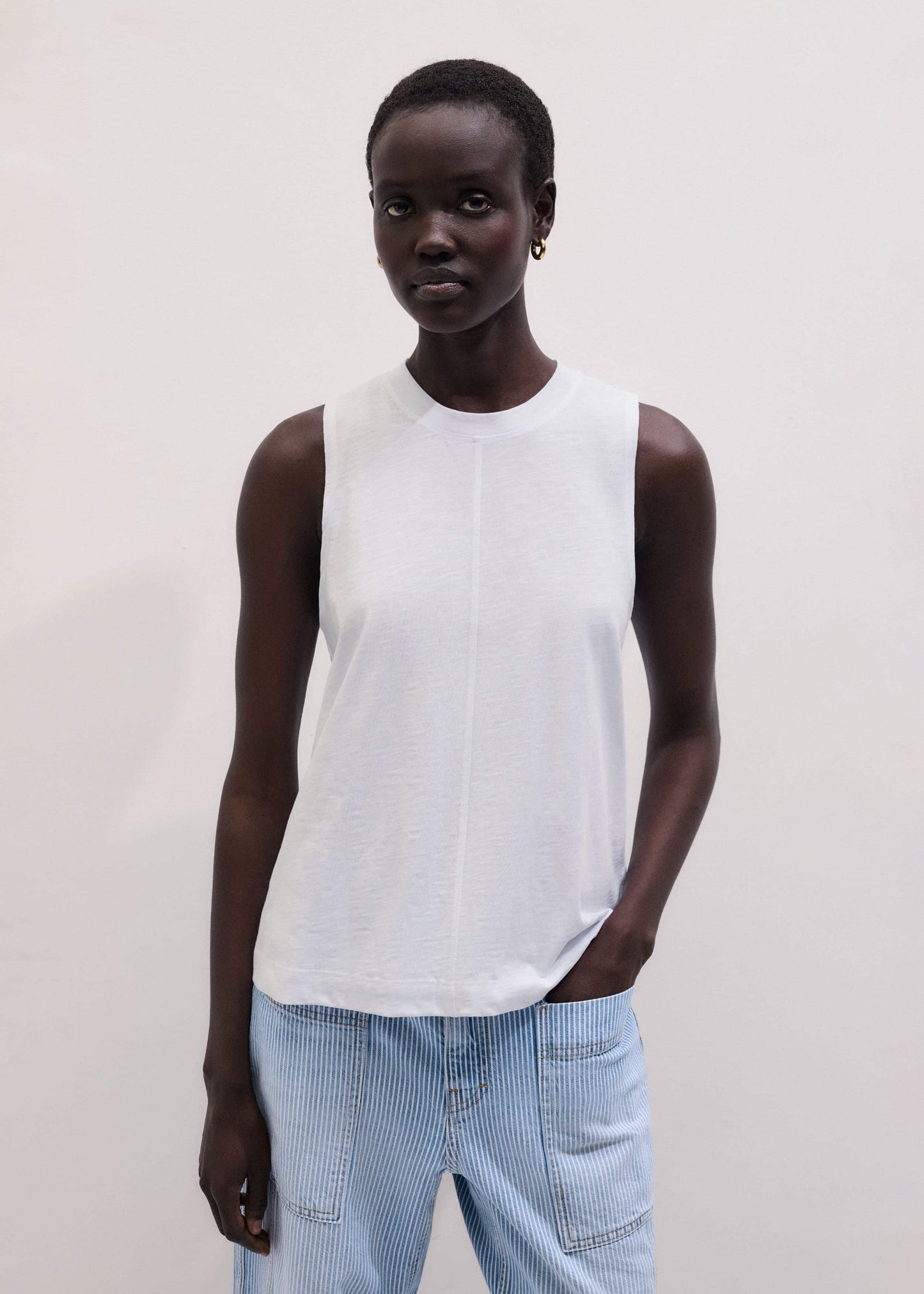 White Racerback Swing Top