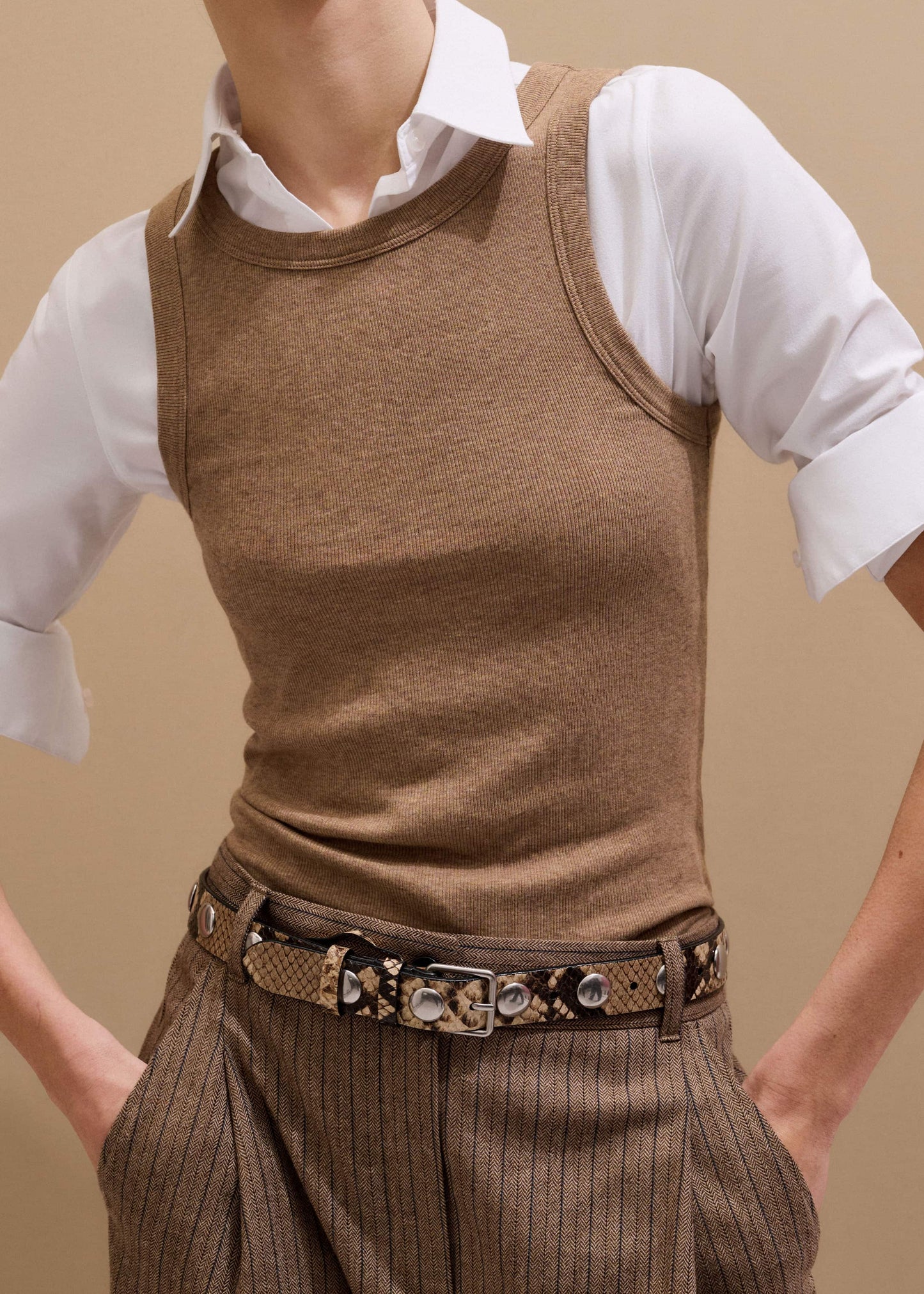 Camel Brown Ultimate Crew Neck Tank