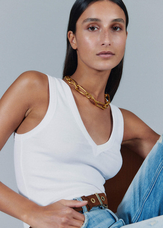White Ultimate V-Neck Vest