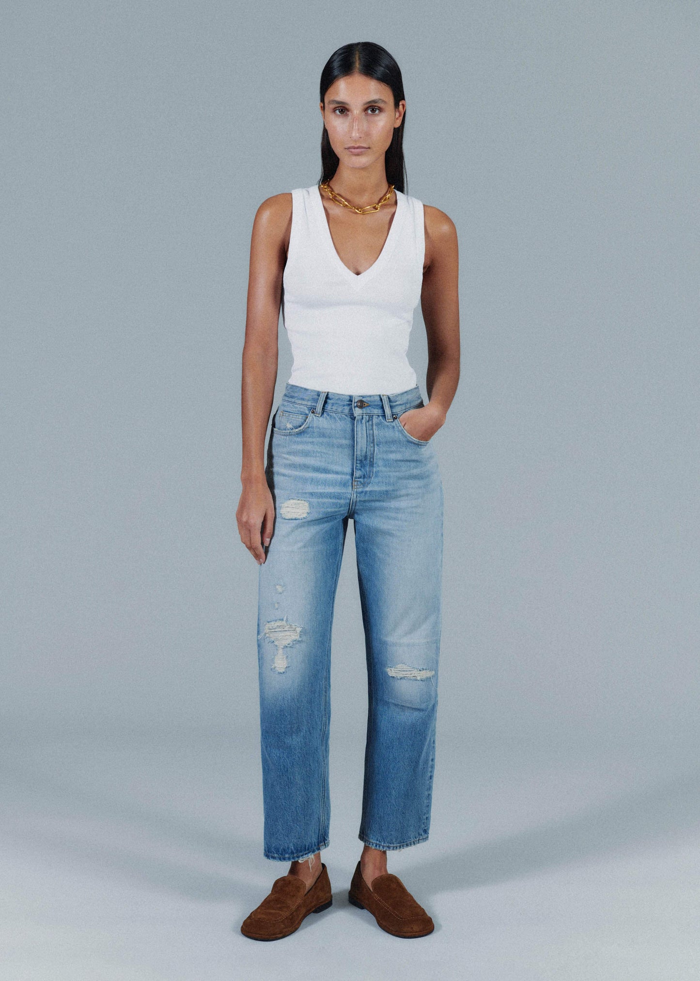 White Ultimate V-Neck Vest