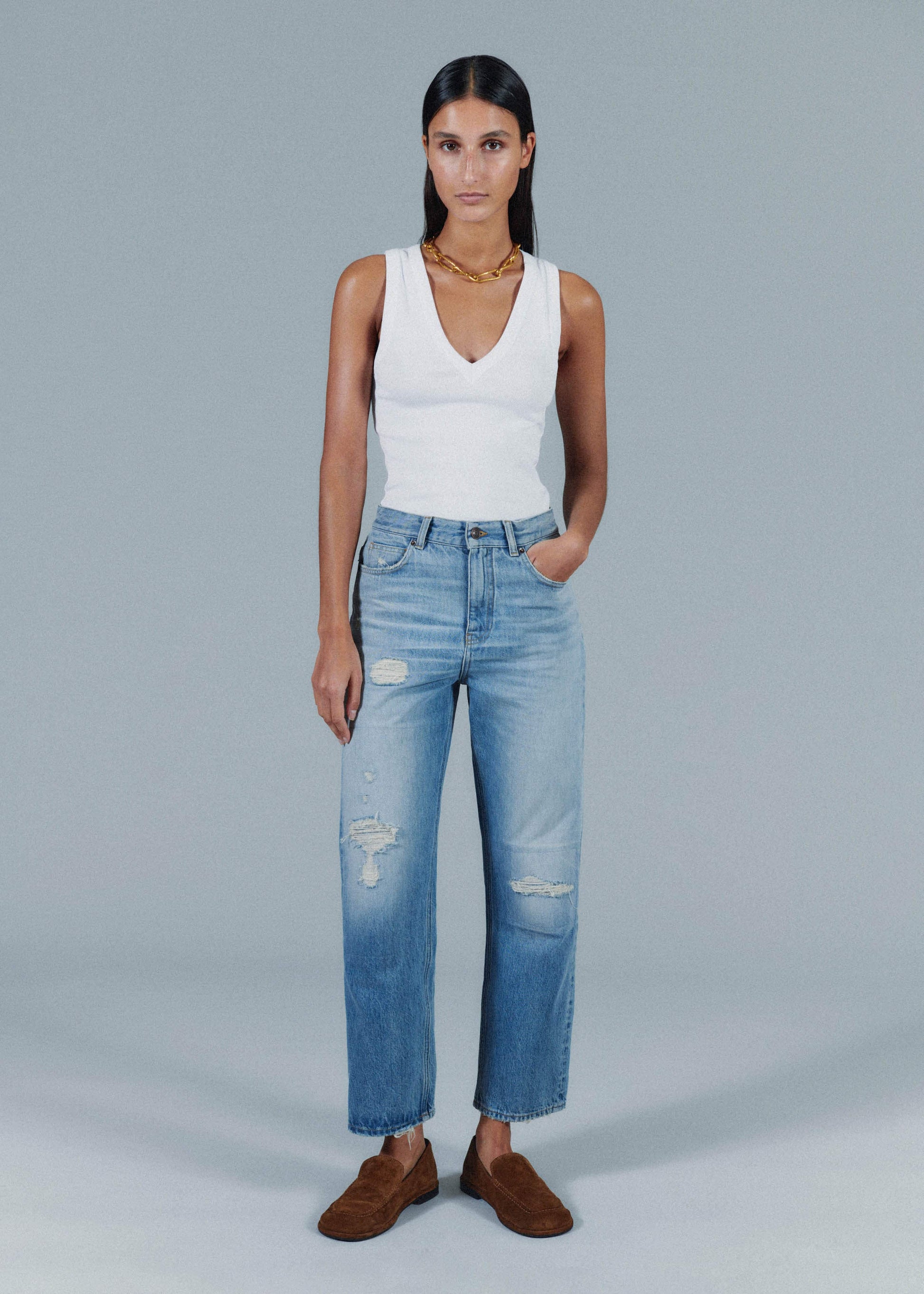 White Ultimate V-Neck Vest