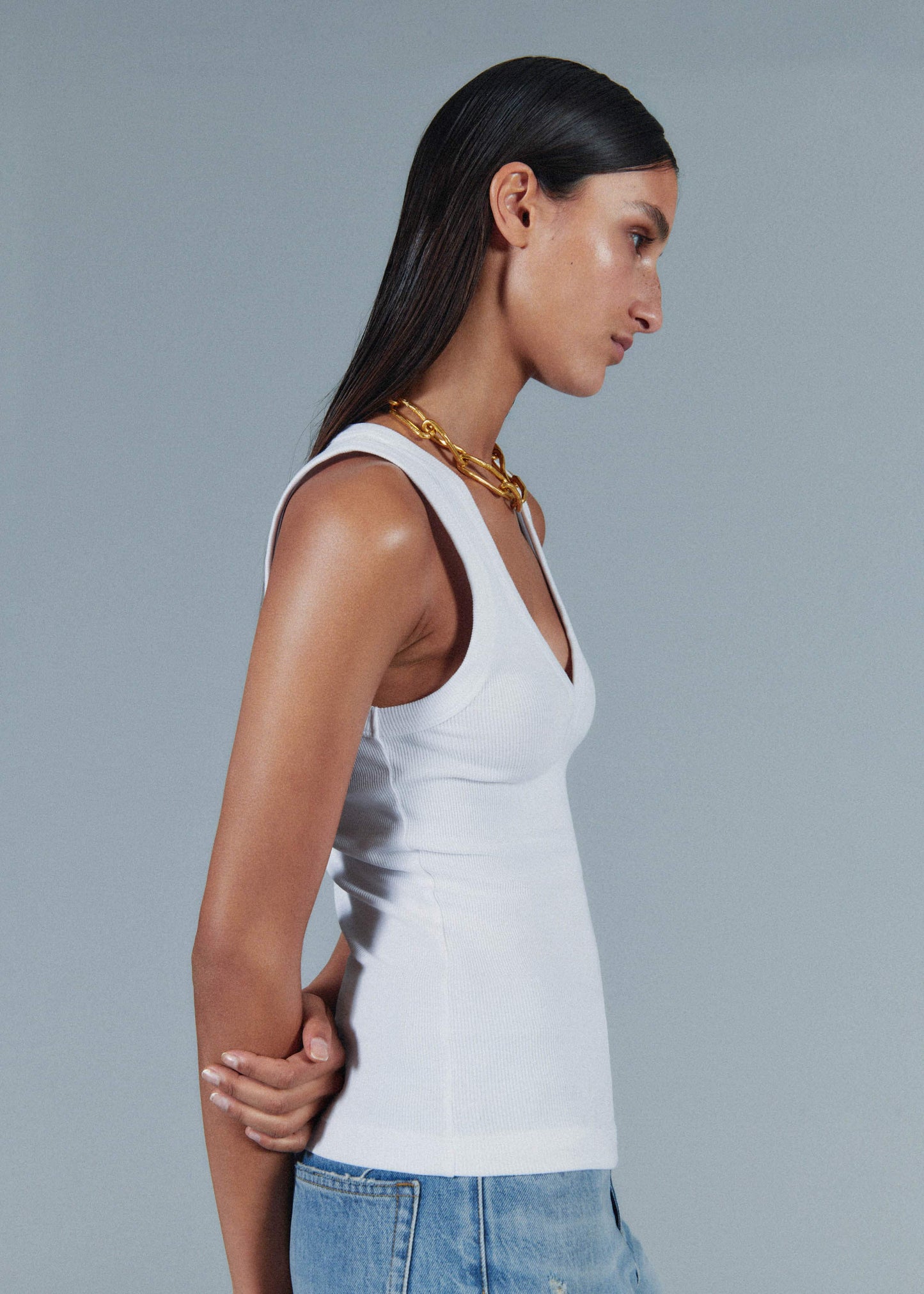 White Ultimate V-Neck Vest