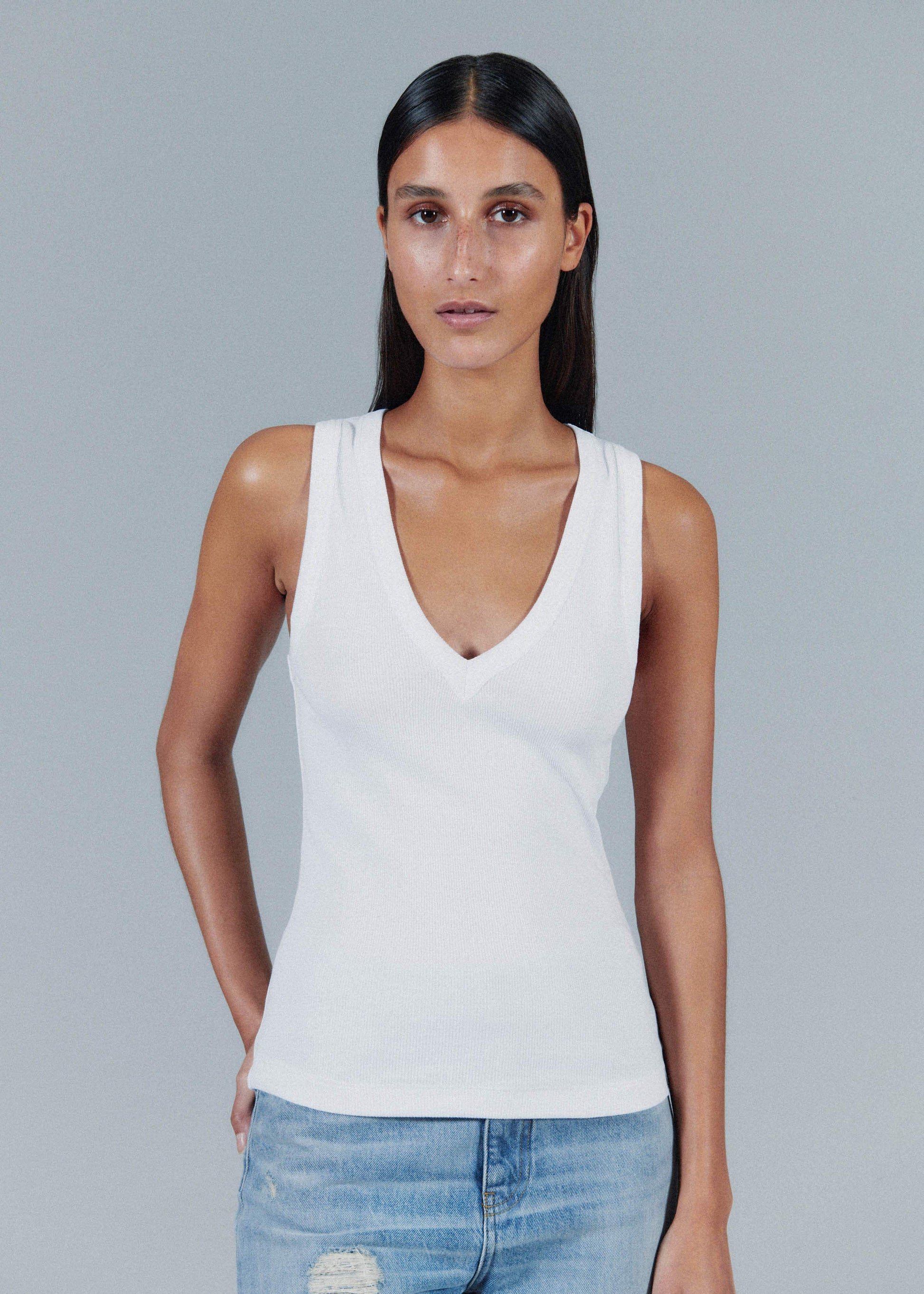White Ultimate V-Neck Vest