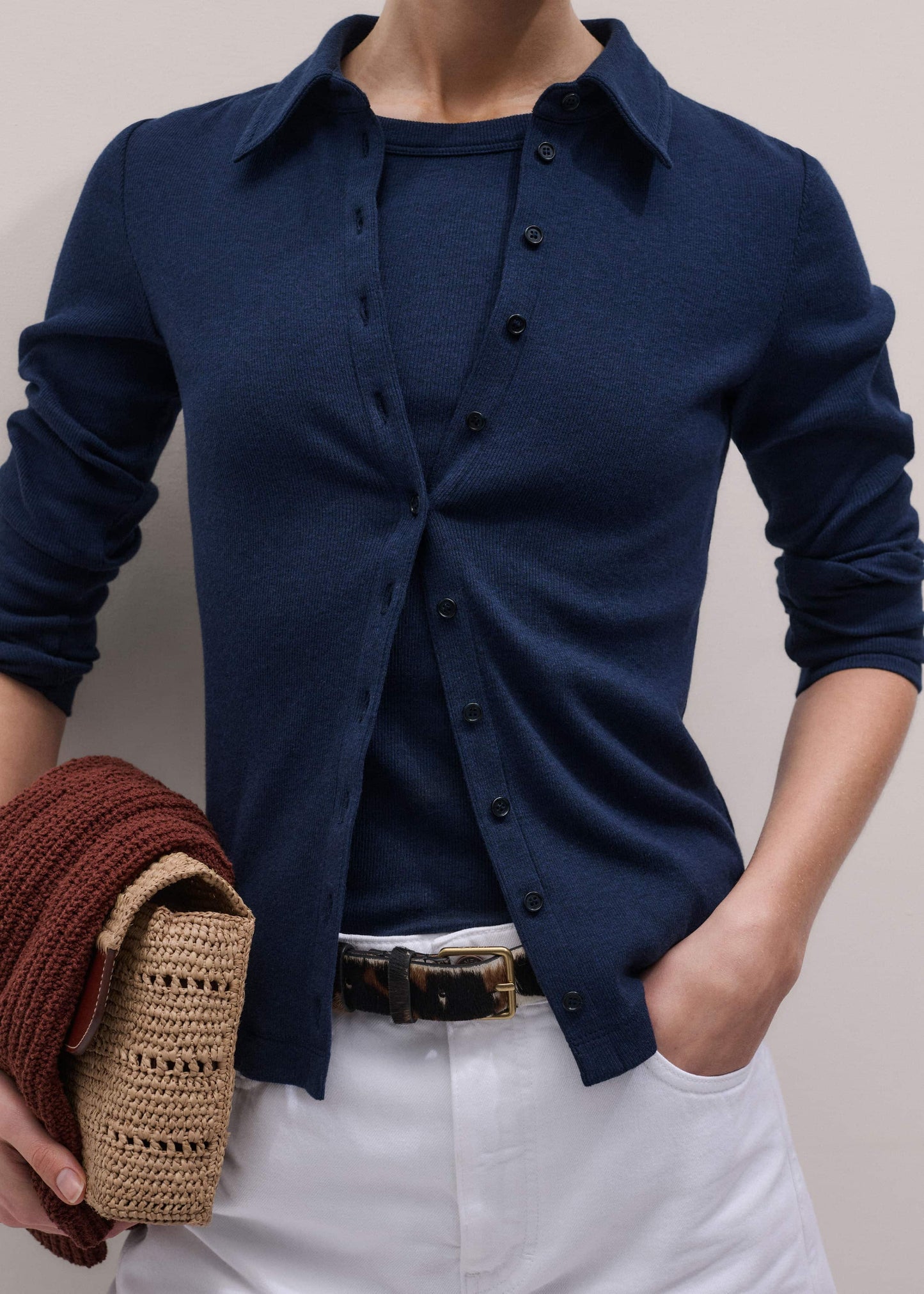 Navy Ultimate Crew Neck Perfect Basic Tank