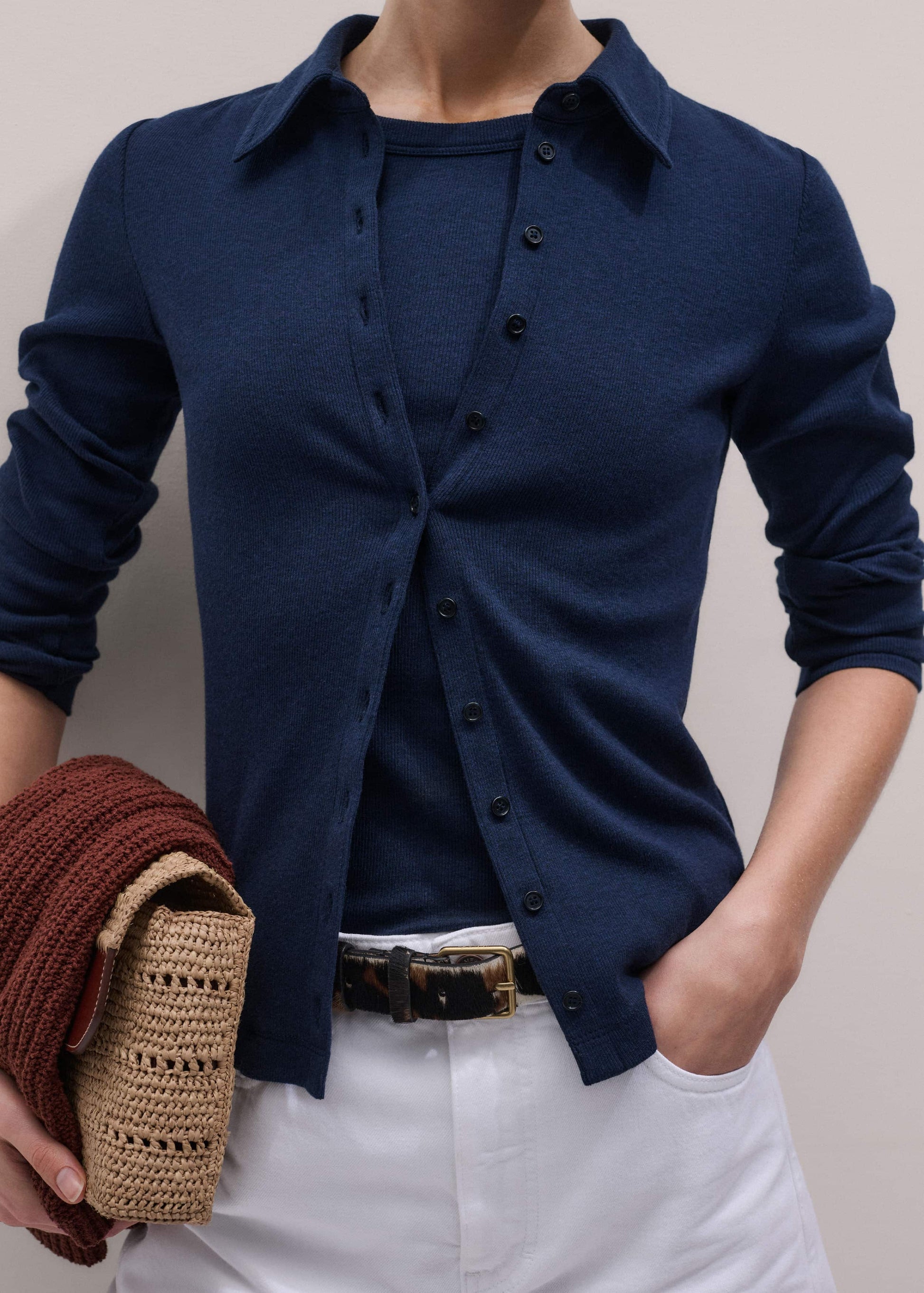 Navy Ultimate Crew Neck Perfect Basic Tank