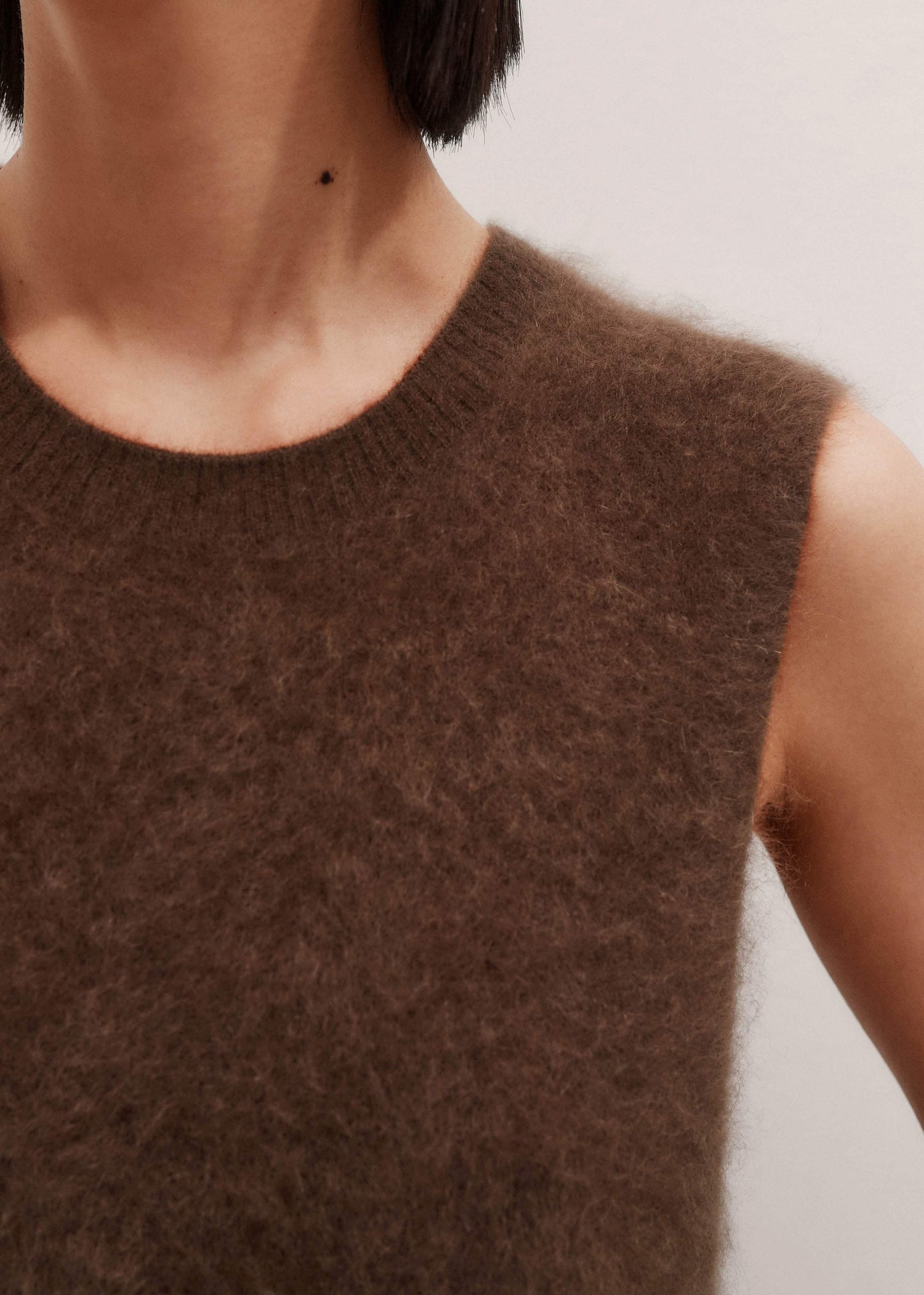 Brown Straight Sweater Vest