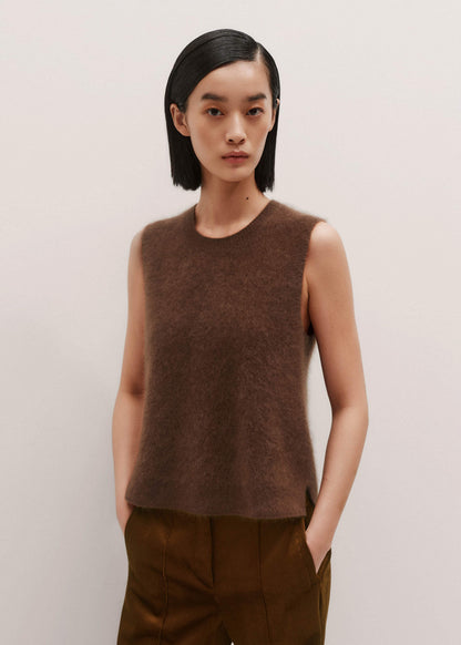 Brown Straight Sweater Vest
