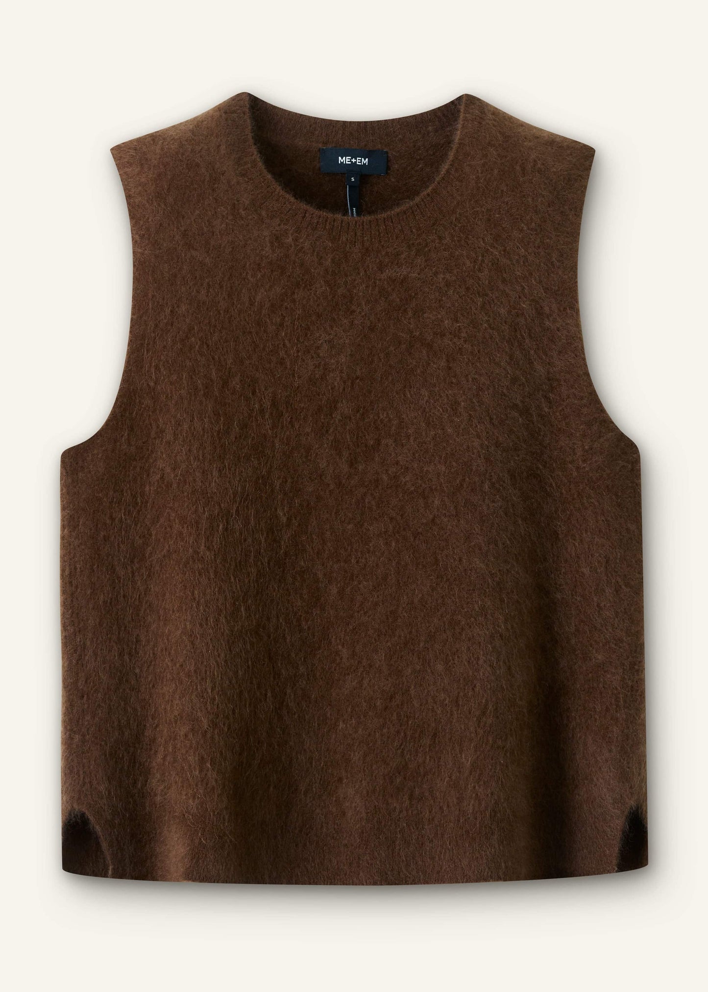 Brown Straight Sweater Vest