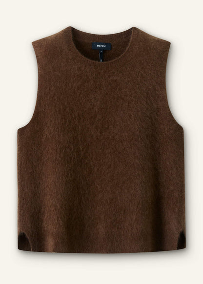 Brown Straight Sweater Vest
