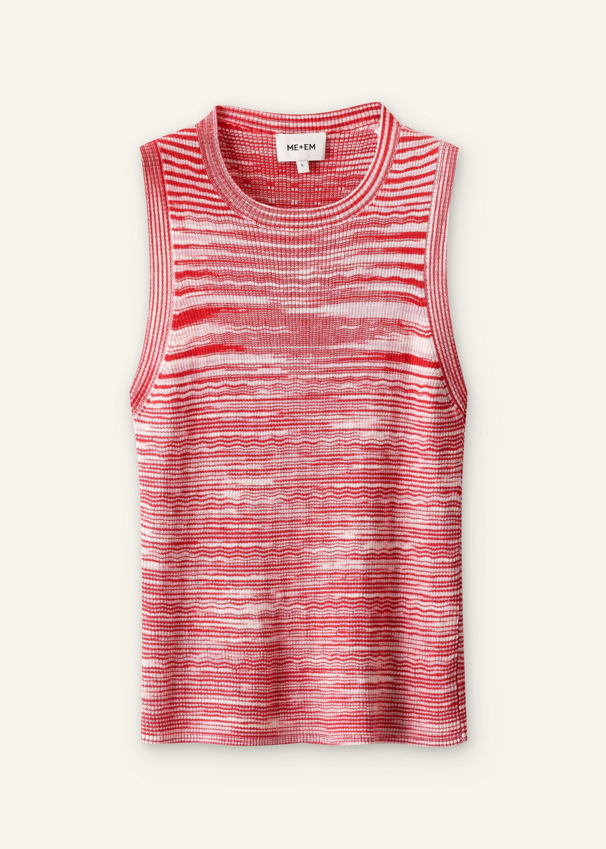 Red Spacedye Slim Fit Knit Vest