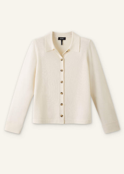 Cream Relaxed Knit Shirt