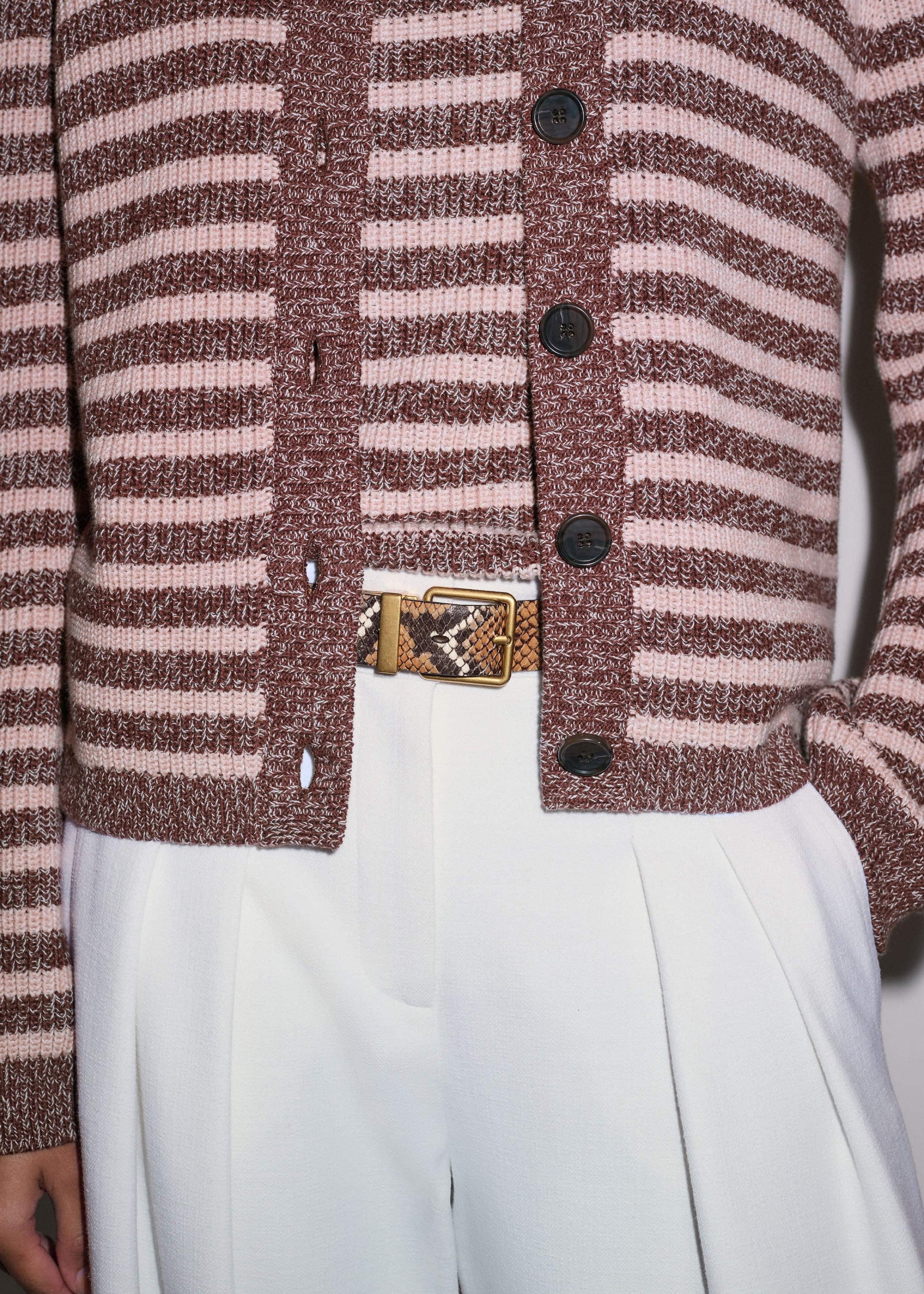 Cinnamon Brown Straight Cardigan