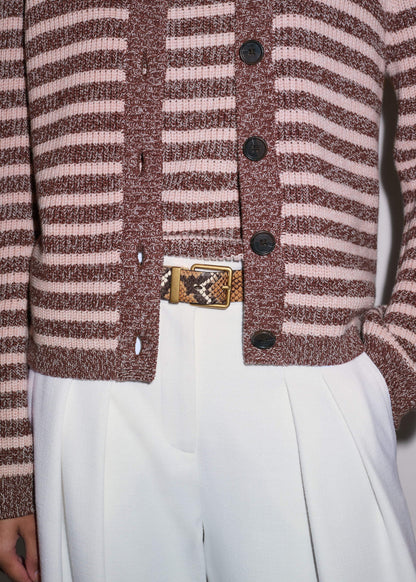 Cinnamon Brown Straight Cardigan
