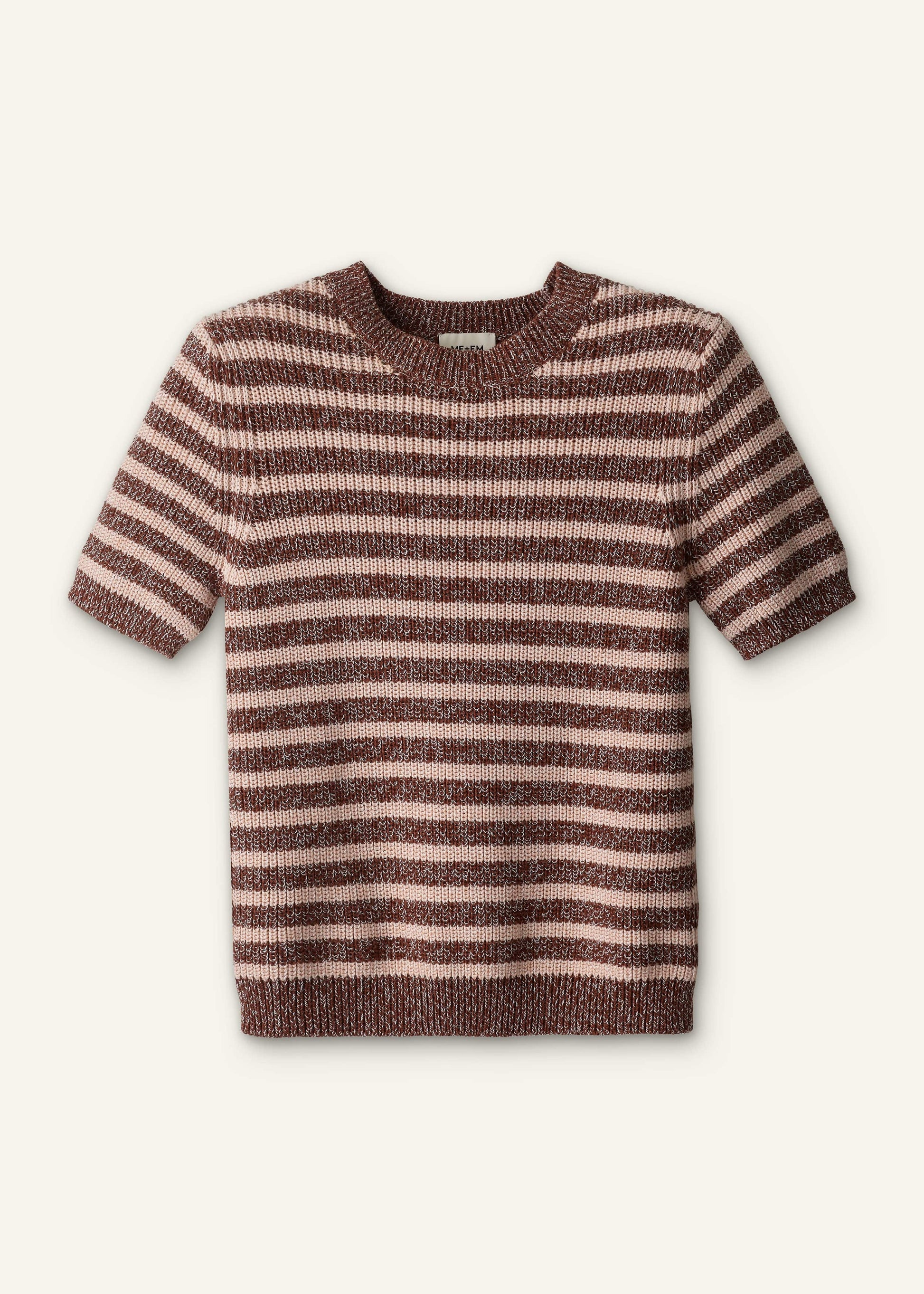 Cinnamon Brown Straight Knit Tee
