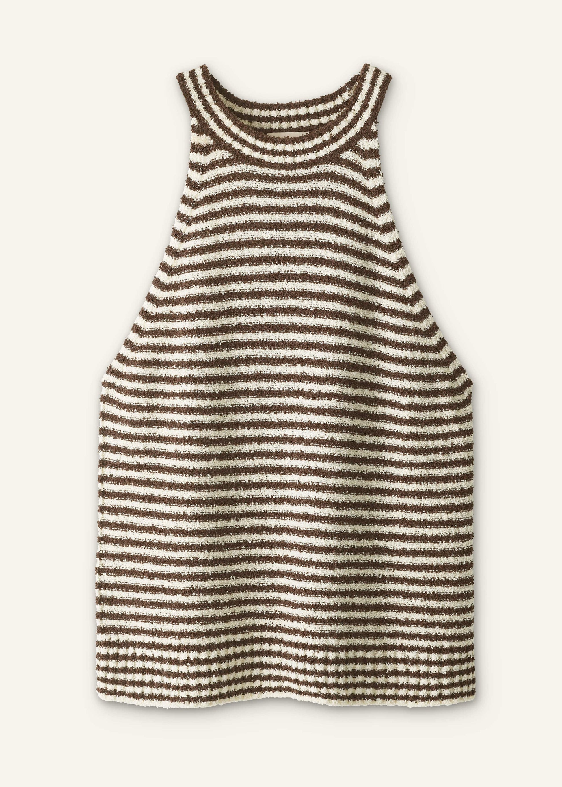 Brown Stripe Halterneck Tank