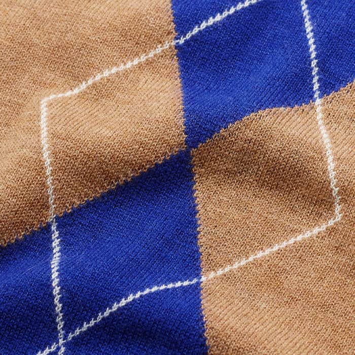 Brown Fine Argyle Slim Tee