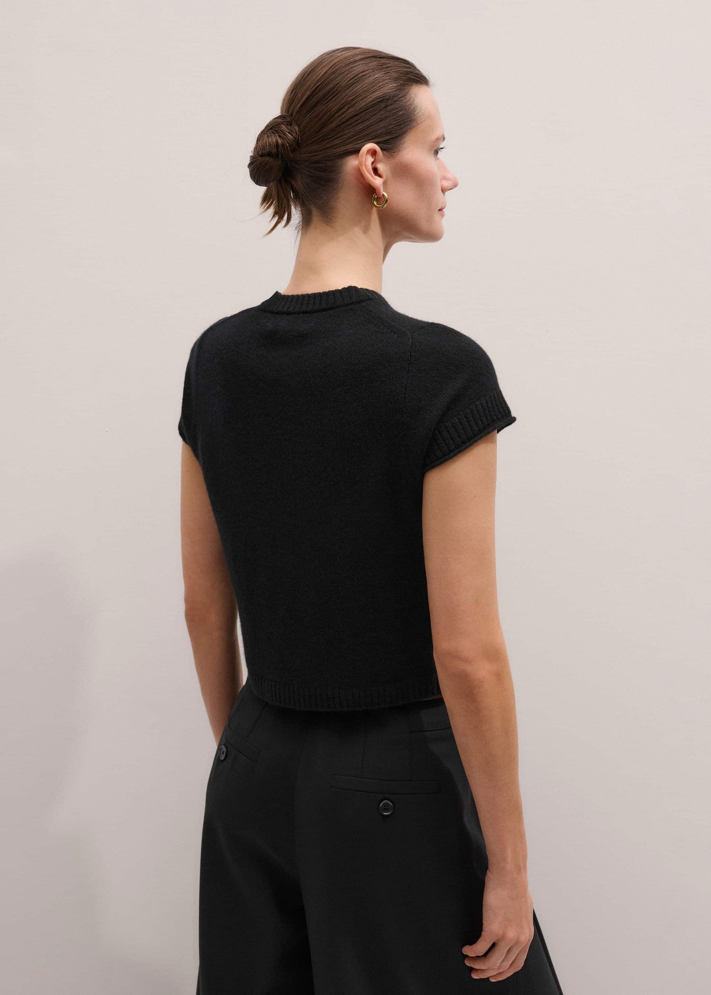 Black Cashmere Baby Tee