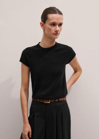 Black Cashmere Baby Tee