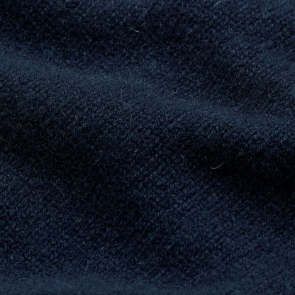 Navy Cashmere Crew Neck Crop Sweater