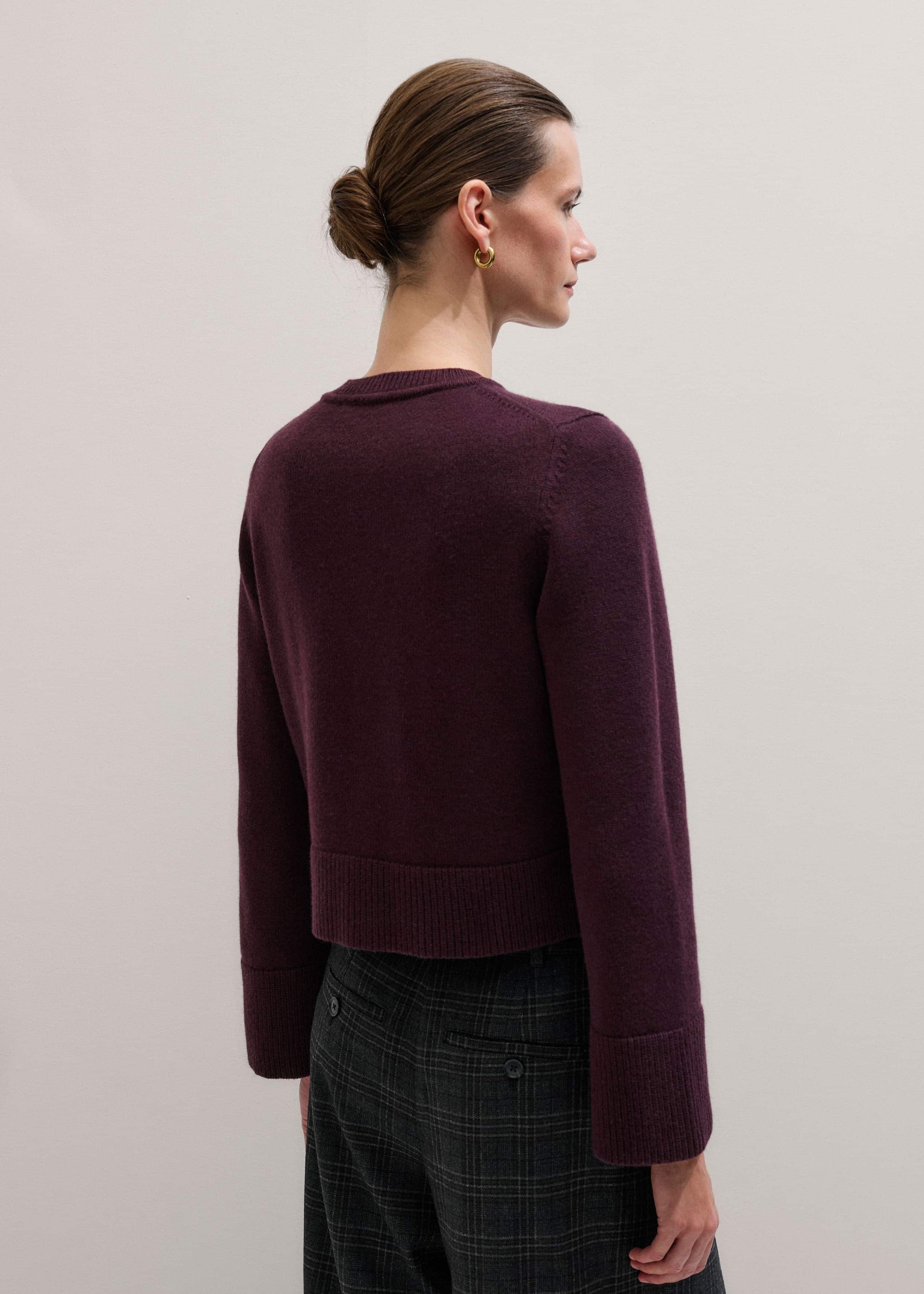 Red Button-Through Straight Cardigan
