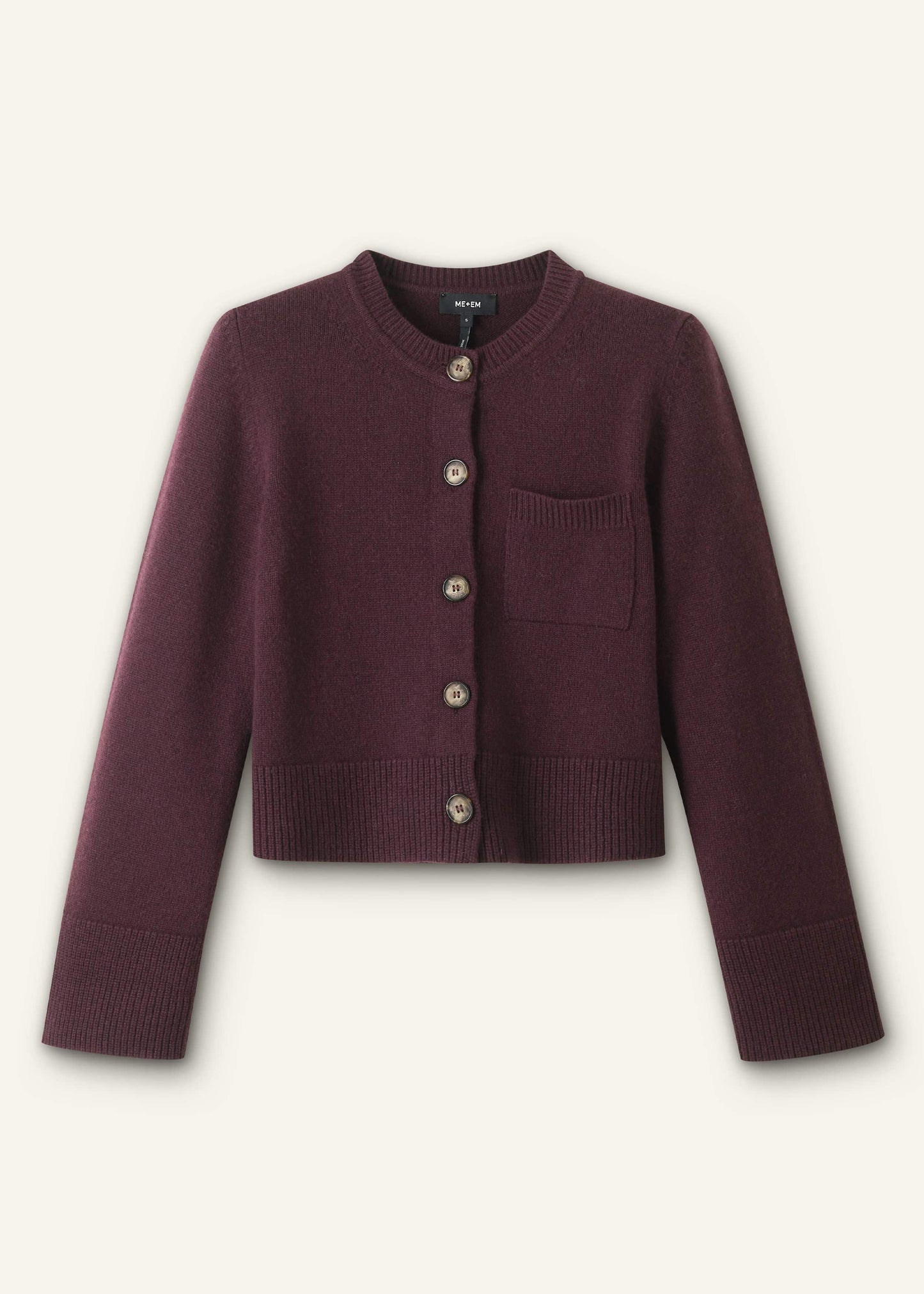 Red Button-Through Straight Cardigan