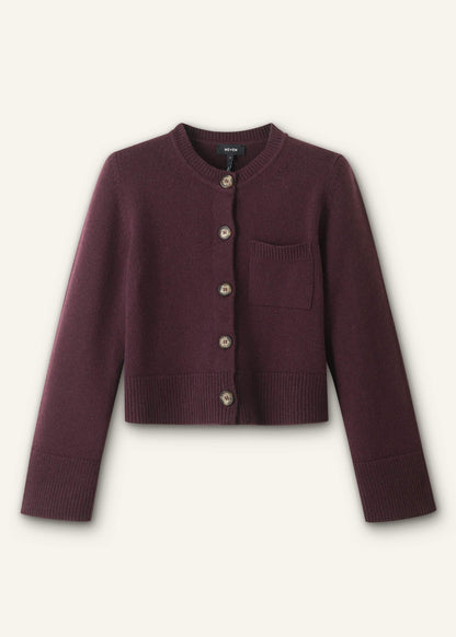 Red Button-Through Straight Cardigan