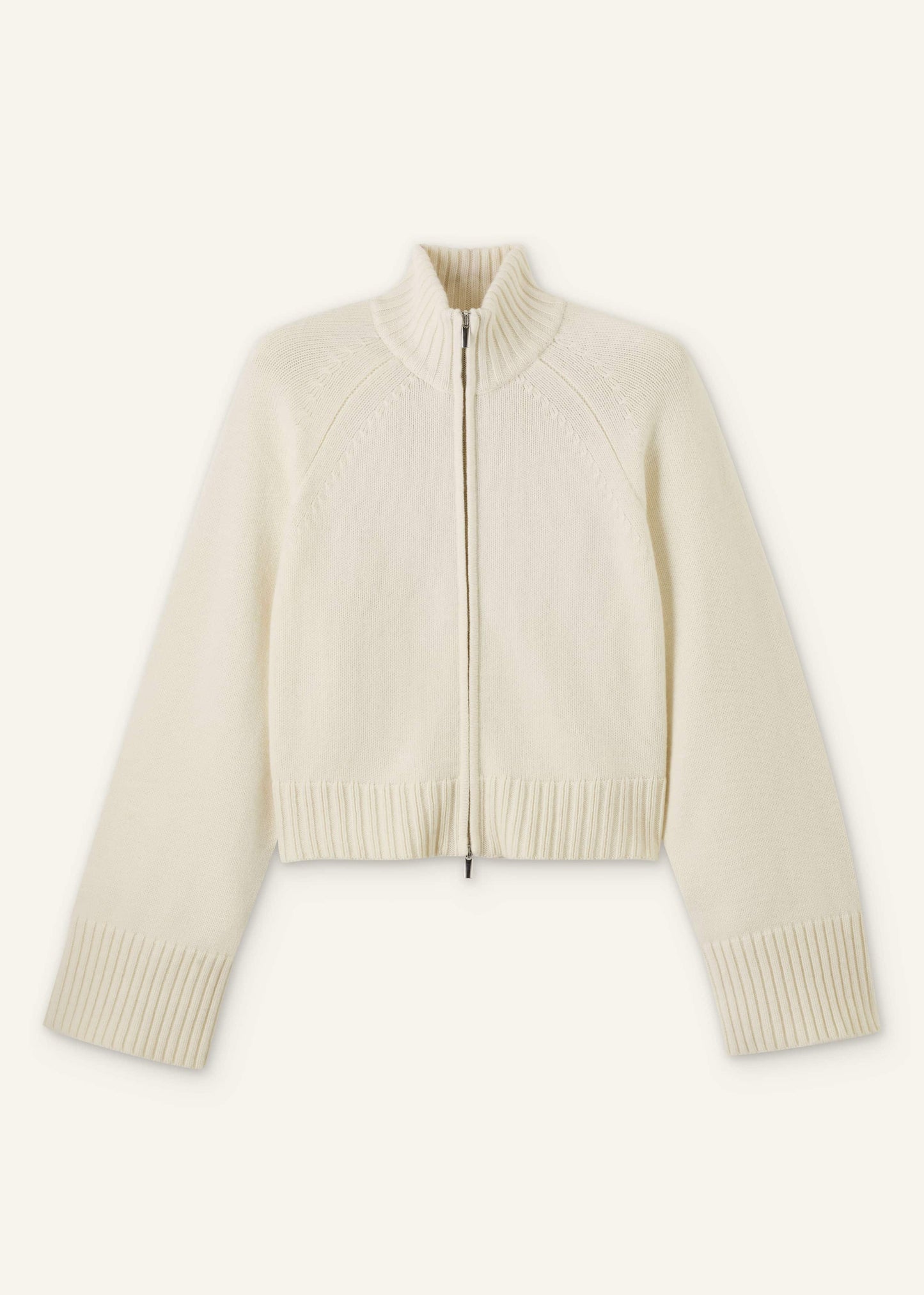 Cream Two-Way Zip Jacket