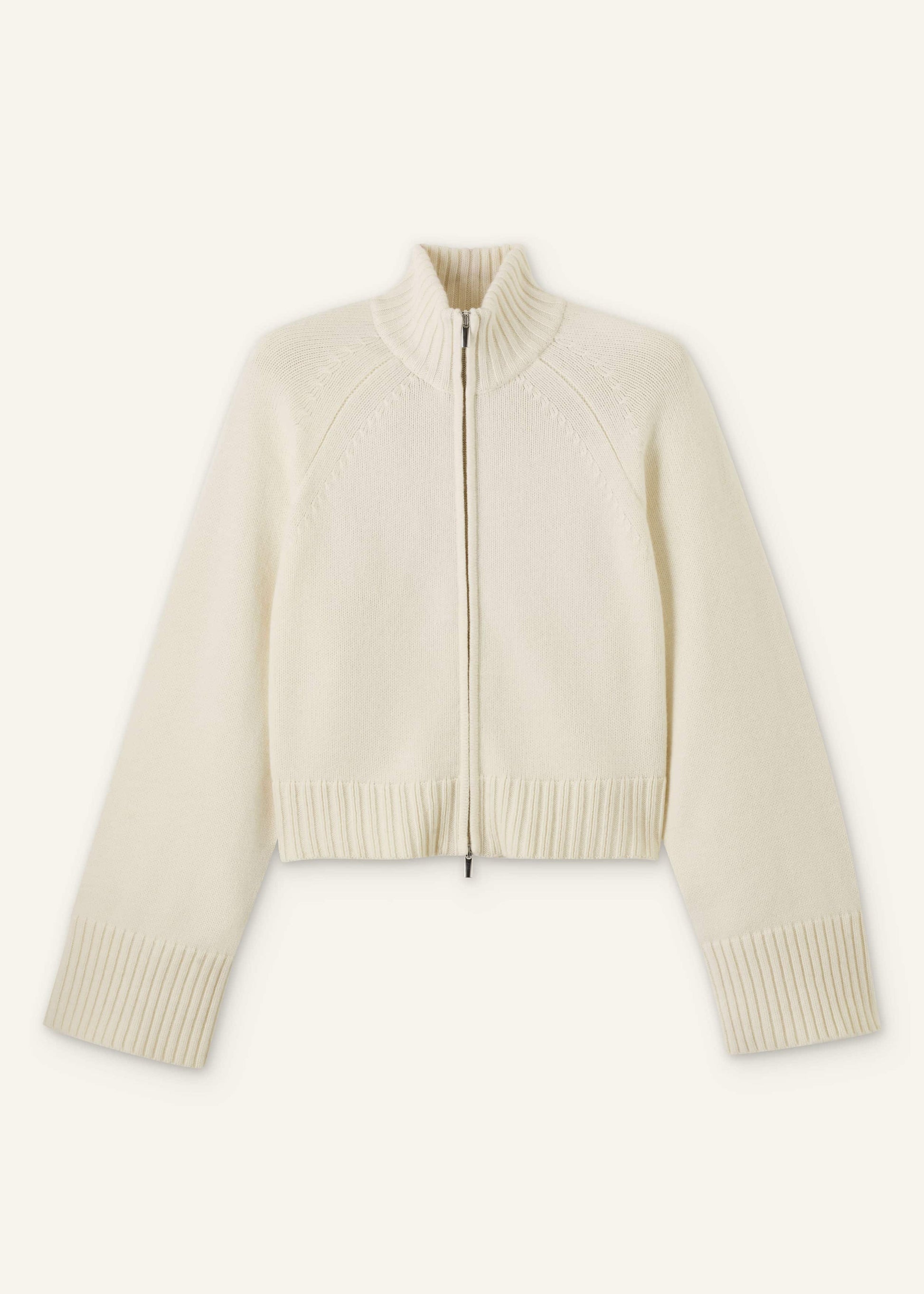Cream Two-Way Zip Jacket