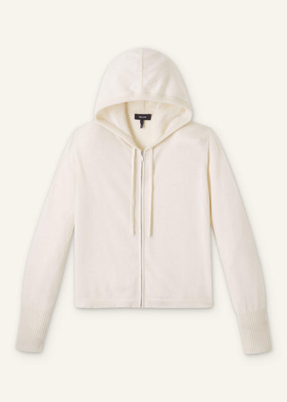 Cream Cashmere Relaxed Fit Box Zip Hoody