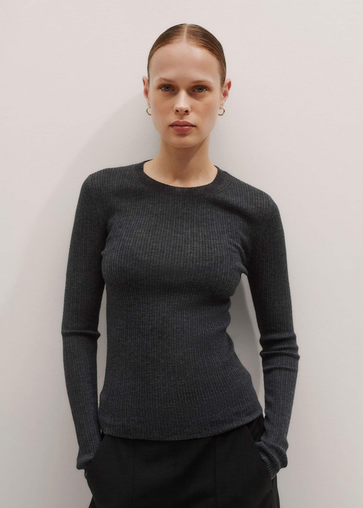 Gray Barely There Sweater