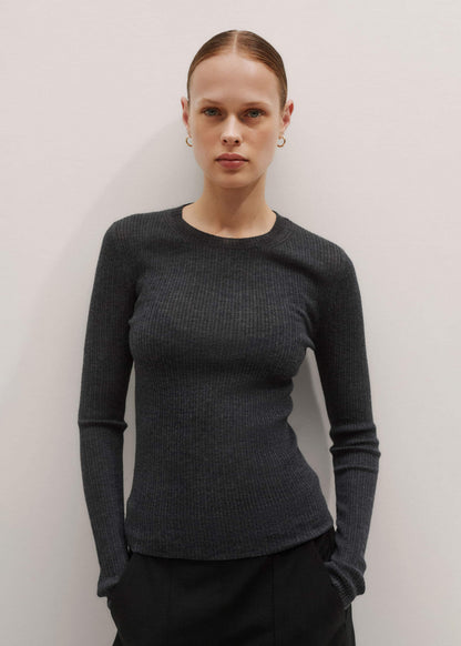 Gray Barely There Sweater